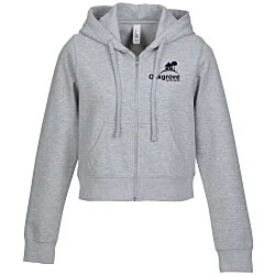 Ultimate 8.3 oz. CVC Fleece Cropped Full-Zip Hoodie - Ladies' - Screen