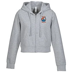 Ultimate 8.3 oz. CVC Fleece Cropped Full-Zip Hoodie - Ladies' - Embroidered