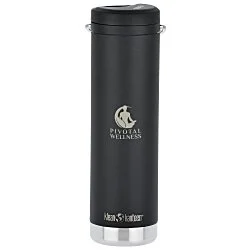 Klean Kanteen TKWide Vacuum Bottle with Straw Lid - 20 oz. - Laser Engraved