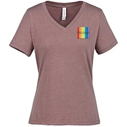 Bella+Canvas Relaxed V-Neck T-Shirt - Ladies' - Heathers - Embroidered