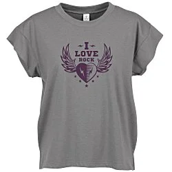 Alternative Modal Tri-Blend Raw Edge Muscle T-Shirt - Ladies'