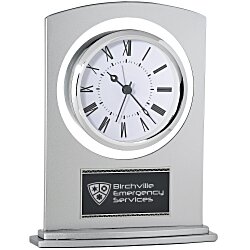 Silver Arc Clock