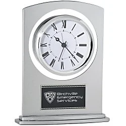 Silver Arc Clock