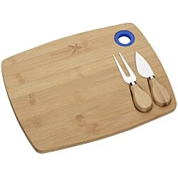 Lade 3-Piece Bamboo Cheese Set