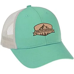 Structured Cotton Twill Trucker Cap - Laser Engraved Patch