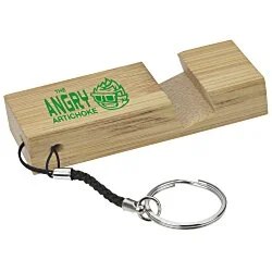 Bamboo Phone Stand Keychain