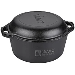 Lodge Cast Iron Double Dutch Oven - 5 Quart