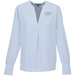 Brooks Brothers Open Neck Satin Blouse - Ladies'