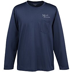 Harriton Charge Snag and Soil Protect Long Sleeve Pocket T-Shirt