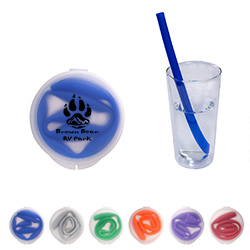 Reusable Silicone Drinking Straw in Case  Main Image
