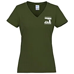 Port & Company Tri-Blend V-Neck T-Shirt - Ladies' - Screen