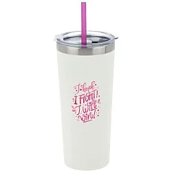 Colma Vacuum Tumbler with Straw - 22 oz. - Full Color