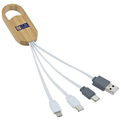 Ellipse Bamboo Accent Duo Charging Cable