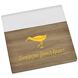 Acacia Wood and Resin Coaster - Square