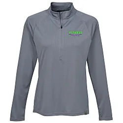 Evans Textured Double Knit 1/2-Zip Pullover - Ladies'