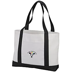 Large Polyester Boat Tote - Embroidered