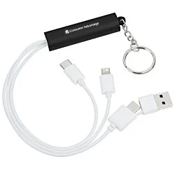 Route Light-Up Logo Duo Charging Cable with USBC