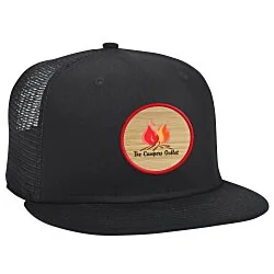 New Era Flat Bill Snapback Trucker Cap - Full Color Patch