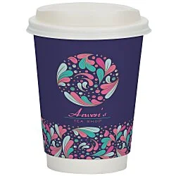 Full Color Insulated Paper Cup with Lid - 12 oz.