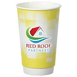 Shady Checkers Full Color Insulated Paper Cup - 16 oz.