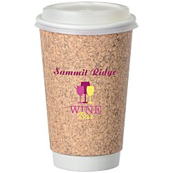 Cork Full Color Insulated Paper Cup with Lid - 16 oz.