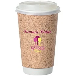 Cork Full Color Insulated Paper Cup with Lid - 16 oz.