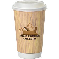 Bamboo Full Color Insulated Paper Cup with Lid - 16 oz.