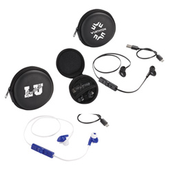 Sonic Bluetooth Earbuds and Carrying Case  Main Image