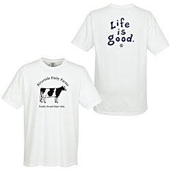 Life is Good Garment-Dyed Tee - Screen - White - LIG