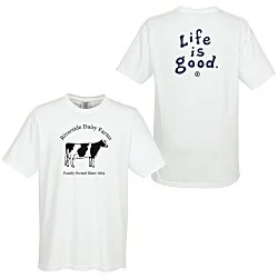 Life is Good Garment-Dyed Tee - Screen - White - LIG