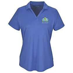 Mini-Pique Performance Split V-Neck Polo - Ladies'