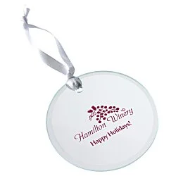 Beveled Glass Ornament - Round