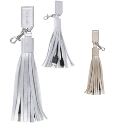 2-In-1 Charging Cables On Tassel Key Ring  Main Image