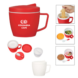 Thermal Mug With Spoon And Fork Set -14 Oz.  Main Image