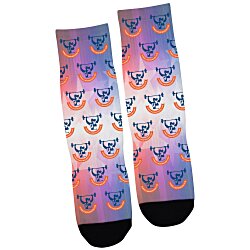 Sublimated Low-Cut Ankle Crew Socks - Men's - Full Color