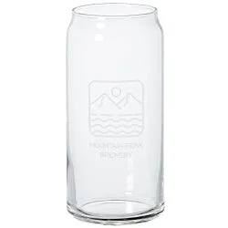 Tall Boy Can Glass - 20 oz. - Deep Etch