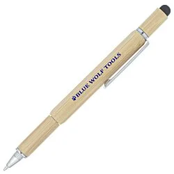 Bamboo Multi-function Stylus Tool Pen