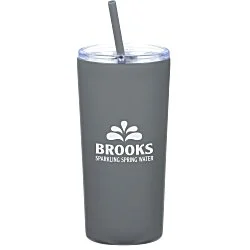 Refresh Baylos Vacuum Tumbler with Straw - 20 oz. - 24 hr