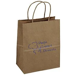 Kraft Paper Brown Shopping Bag - 9-3/4" x 7-3/4"