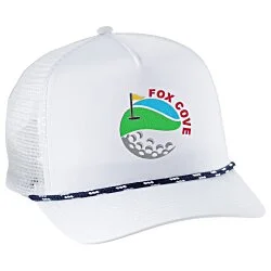 Five Panel Poly Mesh Back Rope Cap