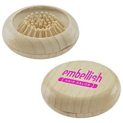 Bamboo Compact Mirror with Brush