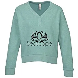 District Perfect Tri Iconic Fleece V-Neck Sweatshirt - Ladies' - Screen