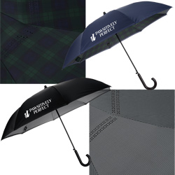 Shed Rain® UnbelievaBrella Crook Handle Auto Open Fashion Print Umbrella - 48" Arc  Main Image
