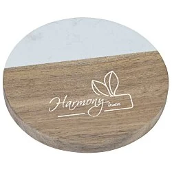 Acacia Wood and Resin Coaster - Round