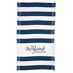 Cabana Stripe Fringed Beach Towel