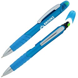 Souvenir Jalan Soft Touch Pen/Dual Highlighter Combo - Metallic