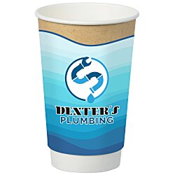 Full Color Insulated Paper Cup - 16 oz. - Natural