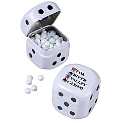 Roll-of-the-Dice Tin with Sugar-Free Mints - 24 hr