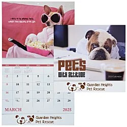 Pets with Attitude Wall Calendar - Stapled