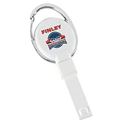 Replay Carabiner Retractable Badge Holder with Slip Clip - Opaque - Full Color